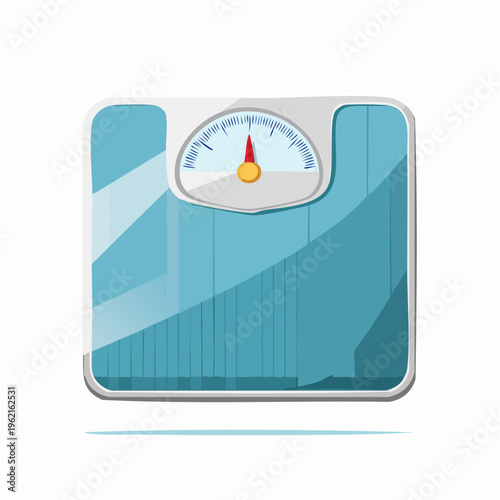 Flat style bathroom weight scale icon vector illustration for mass measurement