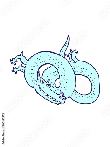 shaking motion animation of simple dragon