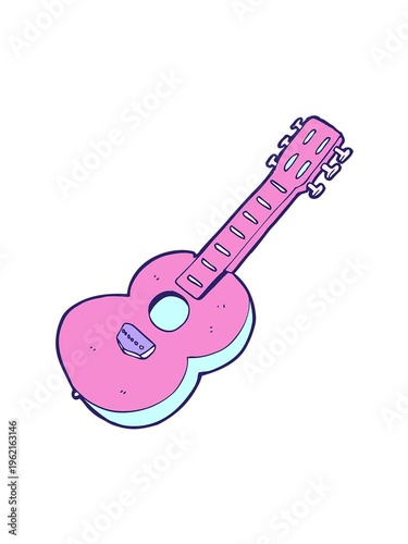 vibrating motion animation of guitar drawing