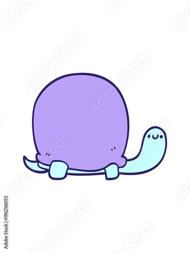 bob and pause animation of cartoon tortoise design