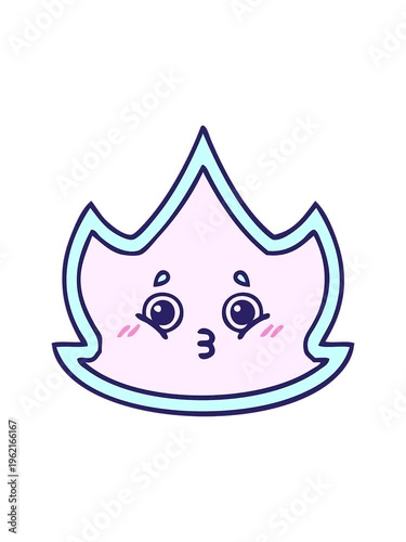 splitting motion animation of a cute cartoon of a fire