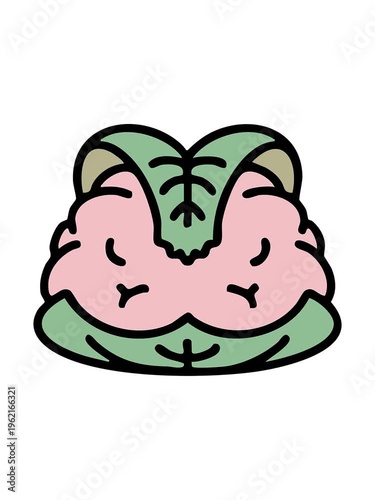 bobbing motion animation of japanese traditional mochi in leaf wrap