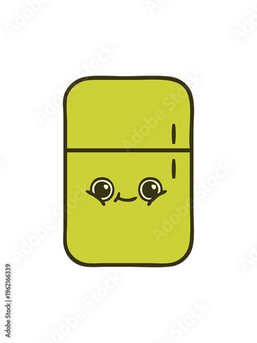 changing color animation of cartoon of fridge freezer