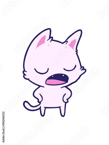 bob and pause animation of talking cartoon cat