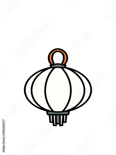 bobbing motion animation of paper lantern traditonal japanese craft