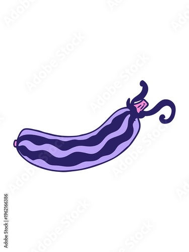 jiggle motion animation of cartoon doodle cucumber