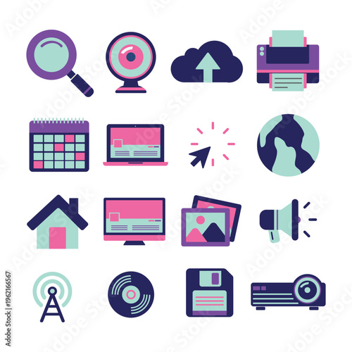 Illustration of startup business Icon Set New