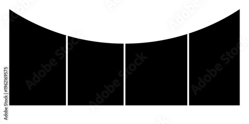 Display for photo collage gallery template layout. moodboard for family, business and people grid collage. black  and white vector illustration.