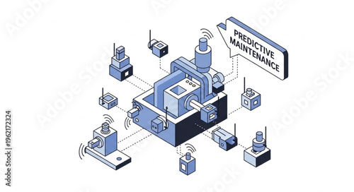 Predictive Maintenance System with Sensors and Data Analysis.