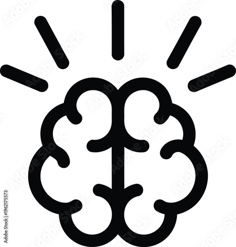 Brainstorming concept with glowing idea