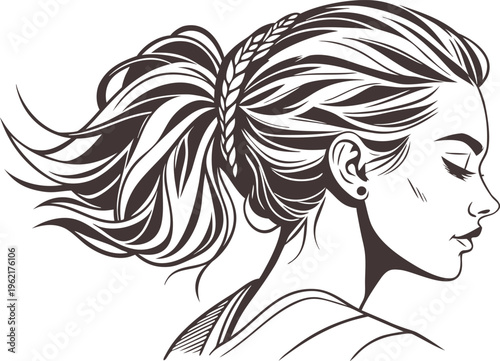 Modern Hairstyle Fashion Beauty Concept. Elegant Hairstyle Design For Women. Trendy Hairstyle Look And Styling. Beautiful Hairstyle Fashion Portrait Idea. Classic Hairstyle Elegant Style Concept.