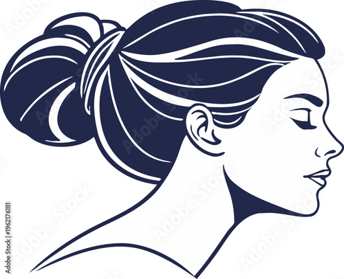 Modern Hairstyle Fashion Beauty Concept. Elegant Hairstyle Design For Women. Trendy Hairstyle Look And Styling. Beautiful Hairstyle Fashion Portrait Idea. Classic Hairstyle Elegant Style Concept.