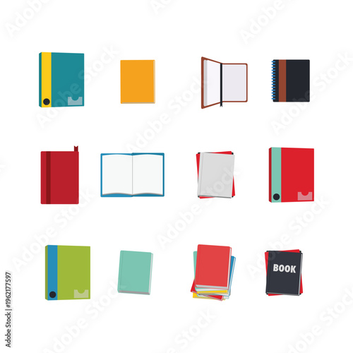 Book Office Vector Set