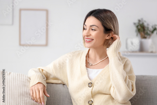 Attractive young woman with...