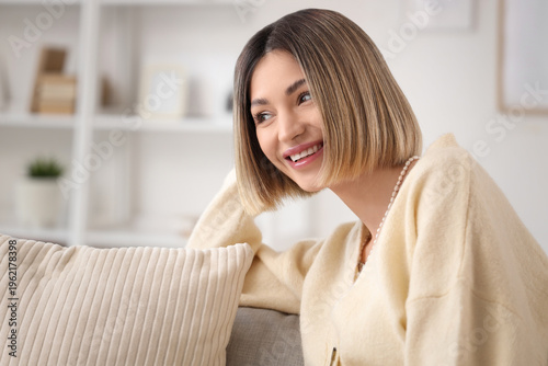 Attractive young woman with...