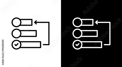 Task Prioritization White Icon Set Design