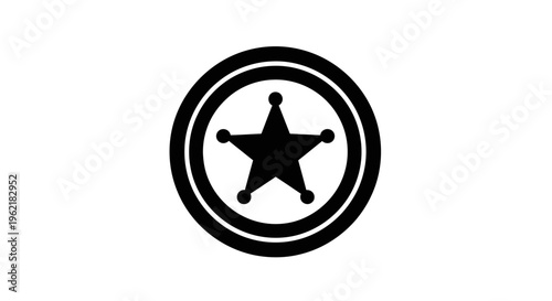 Sheriff Star Badge Icon - Official Law Enforcement Symbol