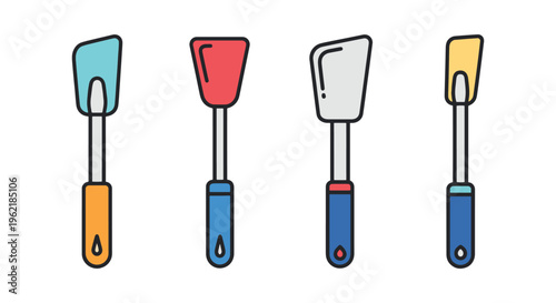 Lab Spatula Line art vector simple abstract minimal illustration