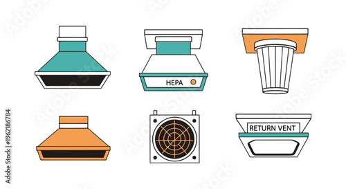 Laboratory Air Vent Line art modern pattern abstract vector