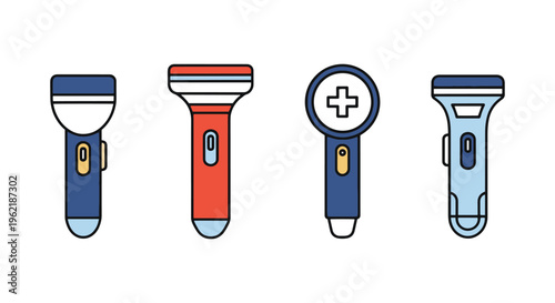 Medical Penlight Line art simple abstract vector
