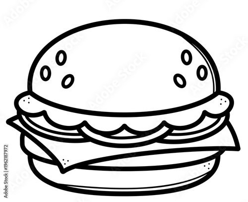 A delicious beef cheeseburger with a fresh sesame bun, lettuce, and tomato held in a hand makes for a tasty fastfood snack or lunch isolated on white