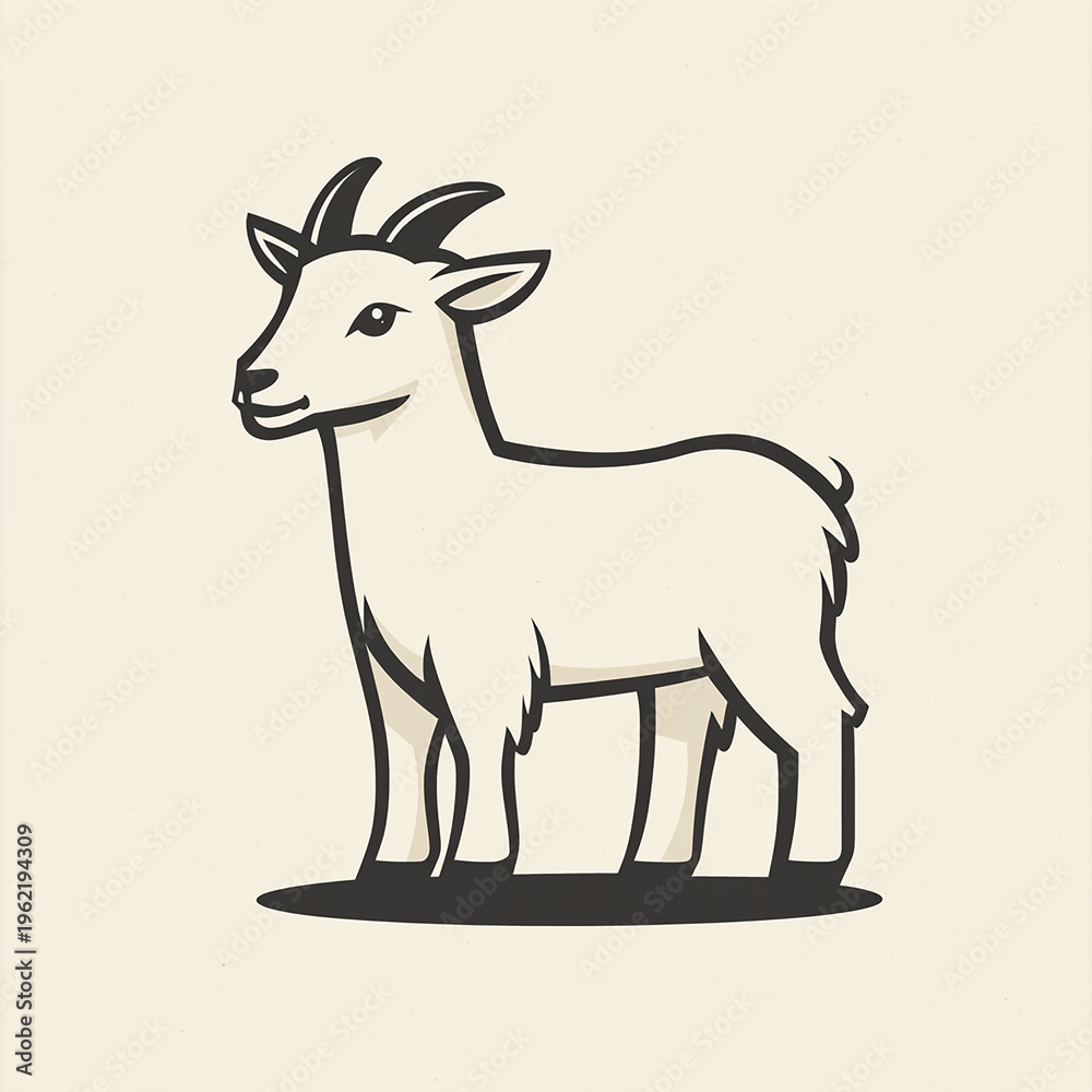 Fototapeta premium vector illustration of a goat.