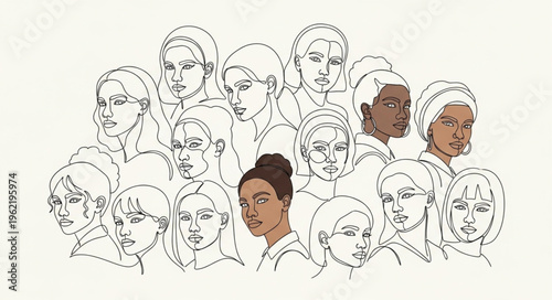 Diverse group of people illustrated with varying skin tones and features.