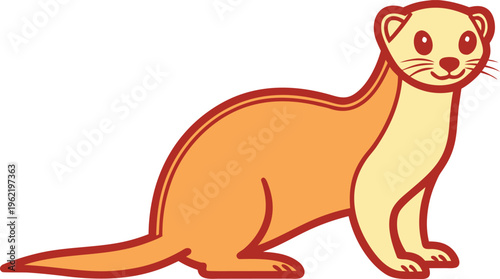 Mongoose Wild Animal Natural Habitat Scene. Small Mongoose Animal Wildlife Concept. Mongoose In Grassland Nature Scene. Alert Mongoose Standing In Wild. Curious Indian Mongoose Wildlife Outdoor View.