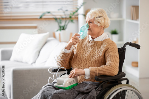 Senior woman in wheelchair ...