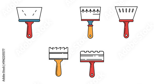 Paint Scraper Line art vector abstract clean shapes illustration