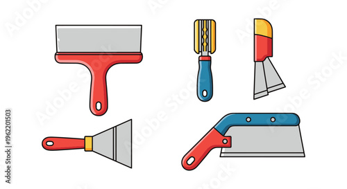 Paint Scraper Line art vector creative abstract