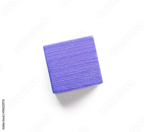 Lilac wooden block isolated...