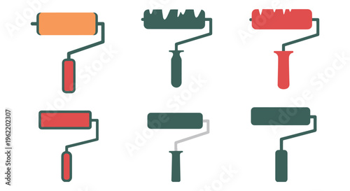 Paint Roller Cover Line art minimal simple illustration vector