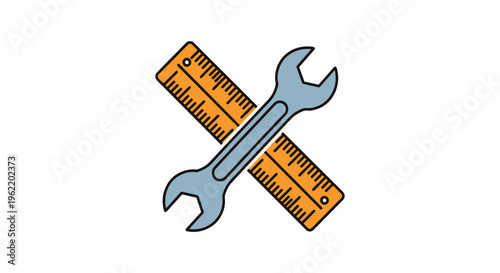 Mechanical Engineer Line art clean abstract shape illustration