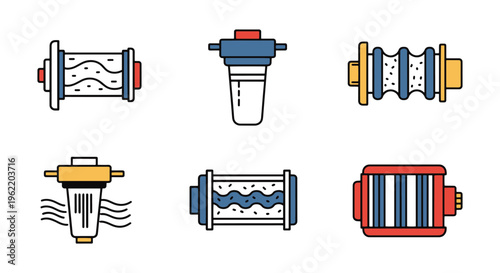 Membrane Filter Line art minimal creative abstract vector