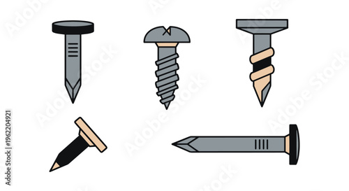 Nails Line art vector set clean abstract minimal