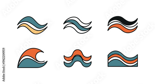 Free Download Minimal Wave Icon Line art decorative abstract vector - GFXLoad
