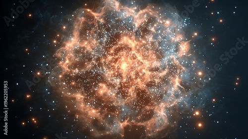 Astrophysics model of a supernova explosion