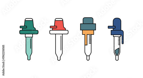 Pipette Filler Line art vector abstract illustration