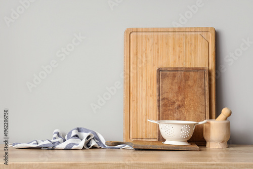 Wooden cutting boards, cola...