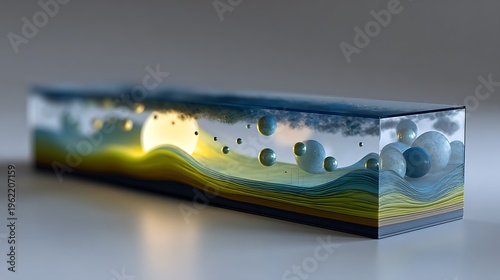Atmospheric chemistry model showing ozone layer depletion