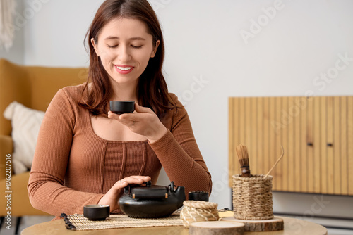 Beautiful young woman with ...