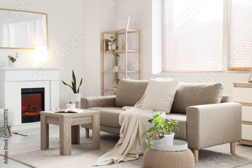 Interior of light living ro...