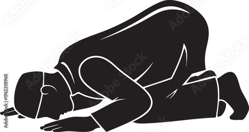 A man in prostrate position on the ground