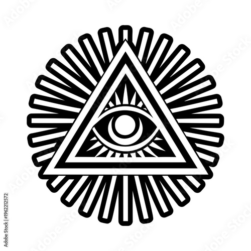 Providence eye symbol icon in solid style