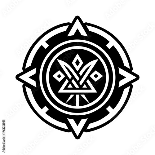 A filled style icon of destiny path symbol