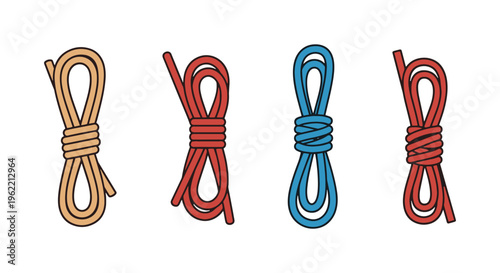 Nautical Rope Coil Line art creative abstract pattern vector