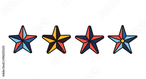 Nautical Star Line art vector clean simple illustration