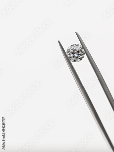 Single diamond captured in tweezers