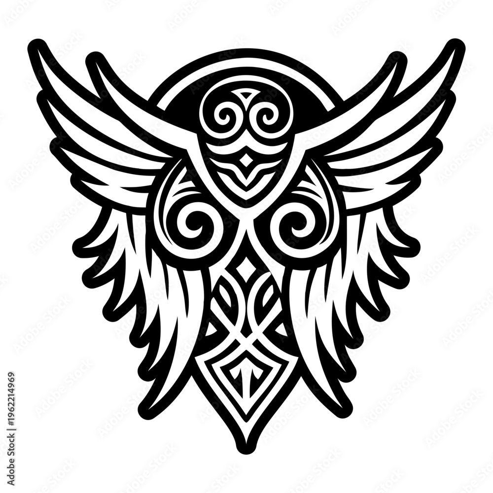 Fototapeta premium A solid style icon of holy wings symbol